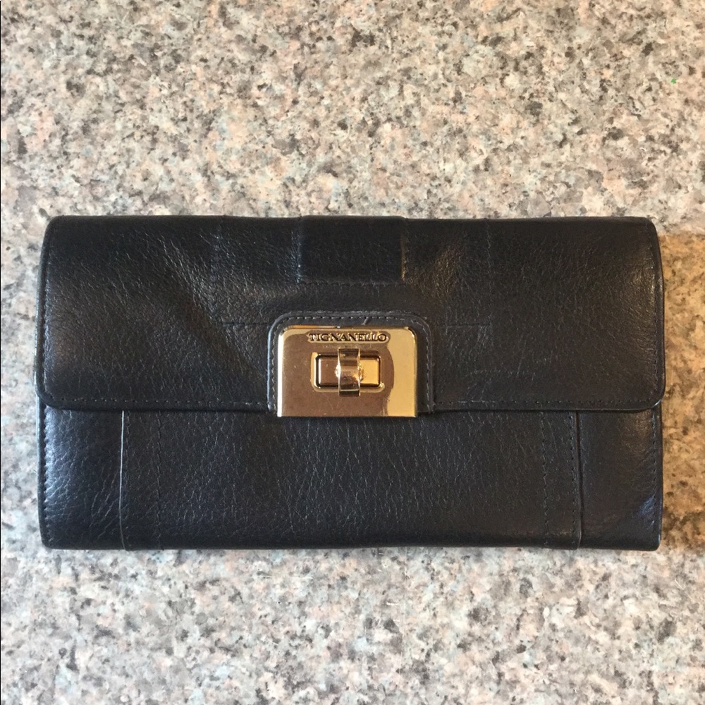 Tignanello Black Leather Wallet